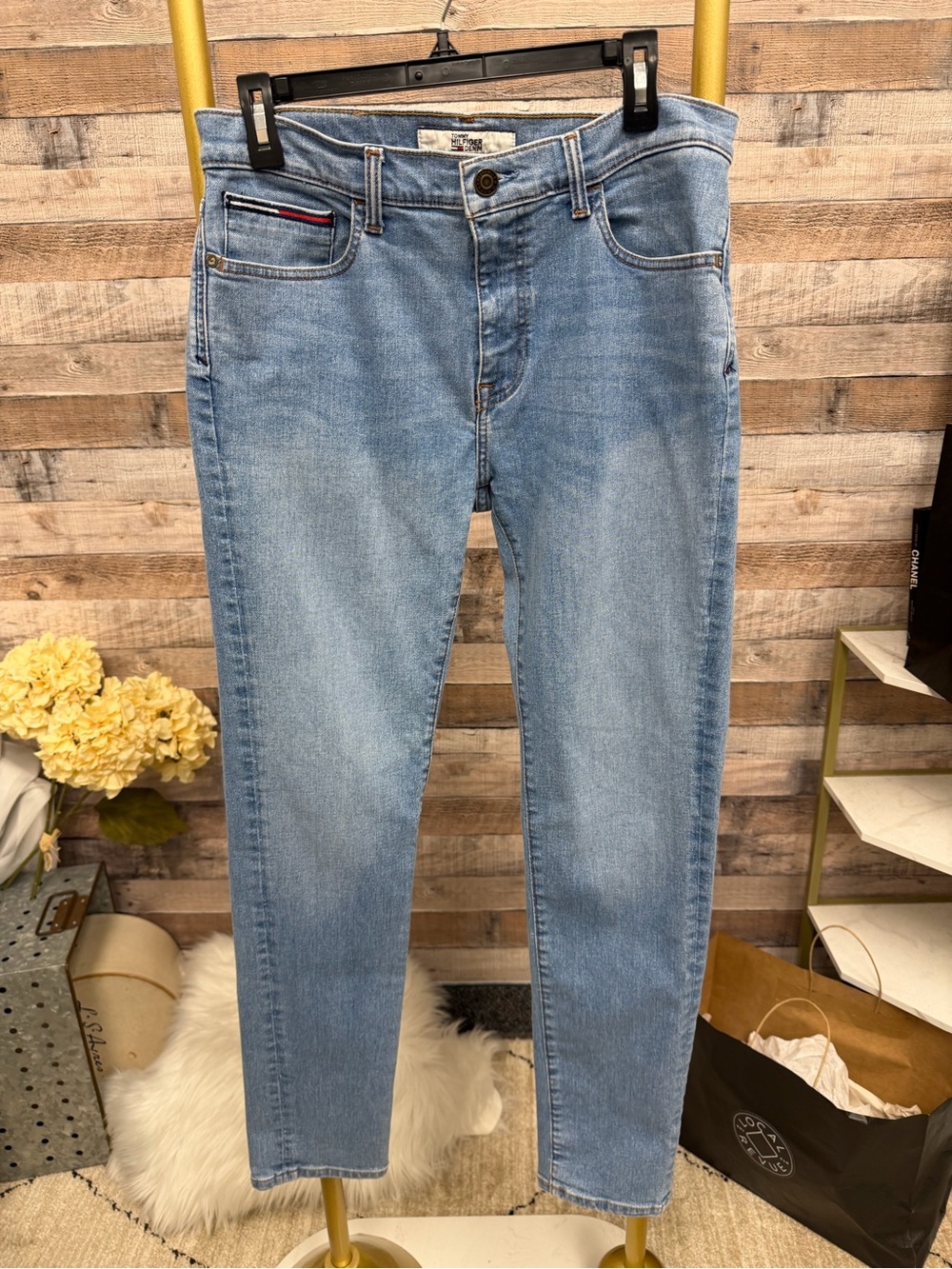 Tommy Hilfiger Light Wash Pocket Detail Jeans